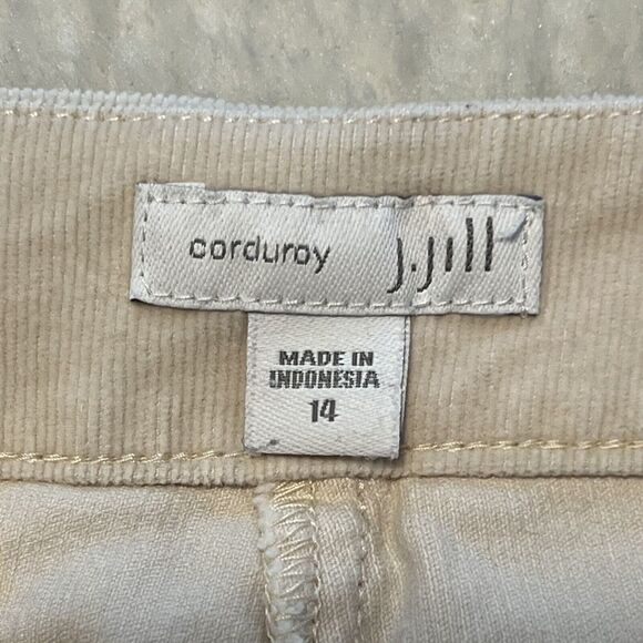 J. Jill Off White Stretch Corduroy Pants Size 14 - Picture 7 of 12
